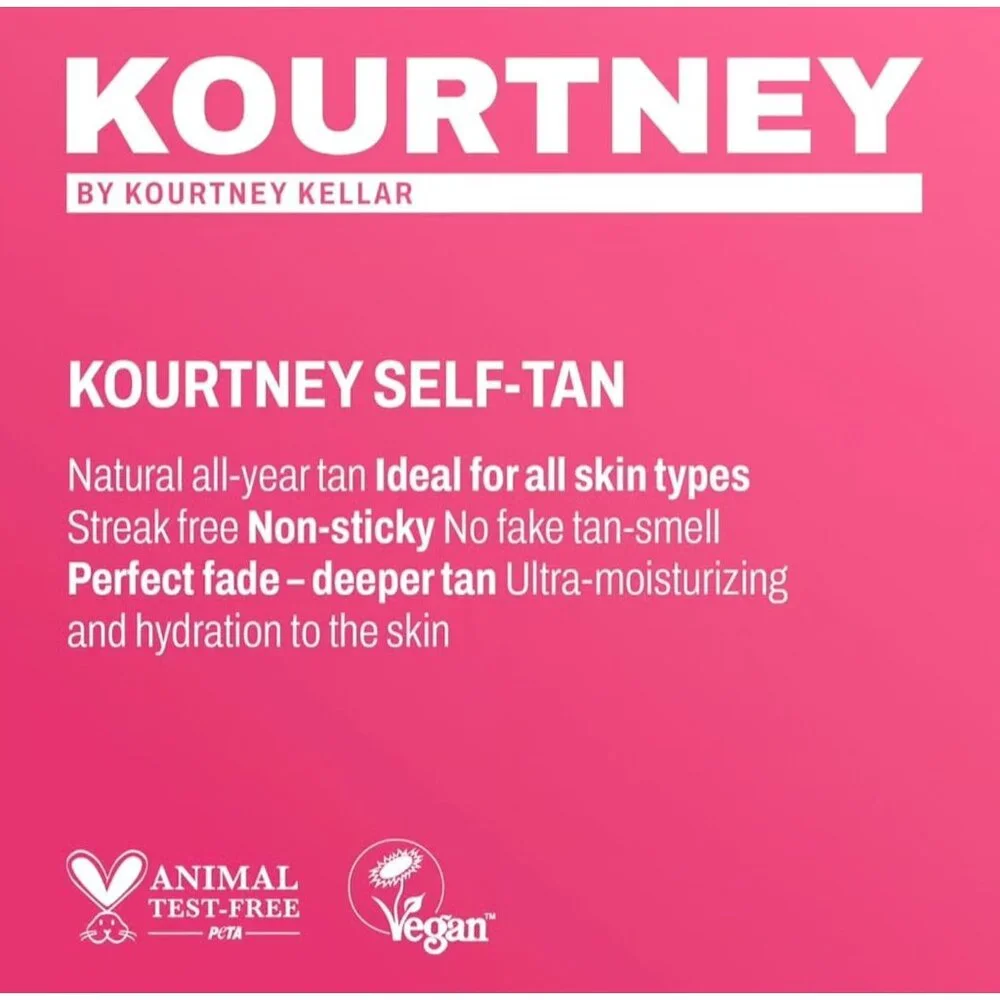NEW Self Tanning Kit Medium Set Tanner Clear Foam Mitt Vegan Kourtney Kellar